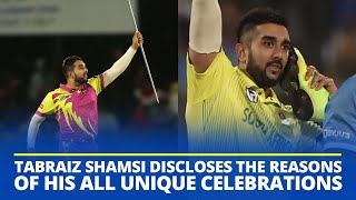 South Africa spinner Tabraiz Shamsi reveals the reason behind his shoe-phone & magician celebrations