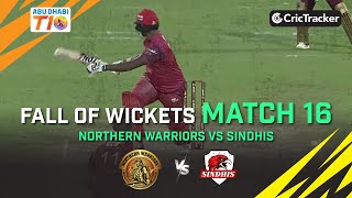 Northern Warriors vs Sindhis | Fall of Wickets Highlights | Abu Dhabi T10 League Season 2