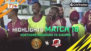 Northern Warriors vs Sindhis | Full Match 16 Highlights | Abu Dhabi T10 League Season 2