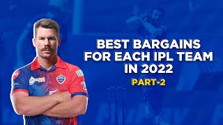 Best Bargain Buys For Each team in IPL 2022 -Part 2