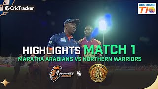 Maratha Arabians vs Northern Warriors | Match 1 Highlights | Abu Dhabi T10 Season 3