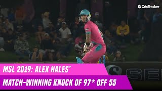 MSL 2019: Alex Hales' Explosive Innings Of 97 vs Paarl Rocks