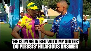 MSL 2019: Faf du Plessis' hilarious answer when asked about Hardus Viljoen’s absence in the team