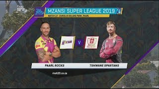 MSL 2019: Match 10, Paarl Rocks vs Tshwane Spartans, Highlights