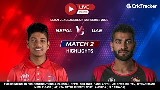 Oman Quadrangular T20I Series: Match 2, Nepal vs UAE Highlights