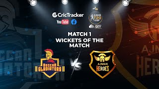 Ajman T20 Cup 2022: Match 1 - Deccan Gladiators vs Ajman Heroes | Wickets Highlights