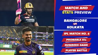 RCB vs KKR - 6th Match of IPL 2022, Predicted Playing XIs & Stats Preview