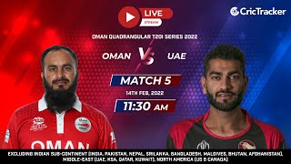 Oman Quadrangular T20I Series - Oman vs United Arab Emirates Match 5, Live Cricket Streaming
