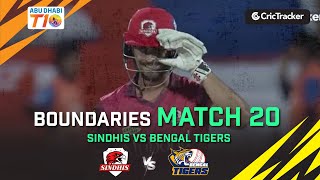 Match 20 Sindhis vs Bengal Tigers Full Boundary Highlights | Abu Dhabi T10 League Season 2
