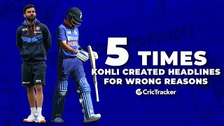5 Times When Virat Kohli Came Under Bad Light For His Actions