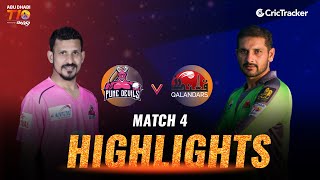 Match 4 Highlights - Pune Devils vs Qalandars, Abu Dhabi T10 League 2021