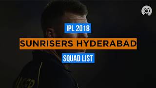 IPL 2018: SRH Full Squad